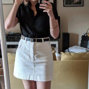 Everlane - The Corduroy Stamp Skirt - Bone size 4